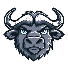 Cartoon Bull Mascot Head Logo Collection in Strong Vector Style perfect for sports logos and aggressive branding identity