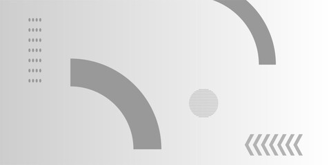 abstract white gray gradient background with memphis element