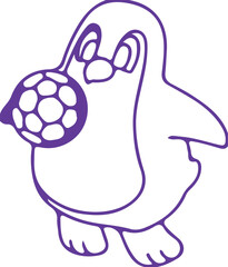 penguin on a white background