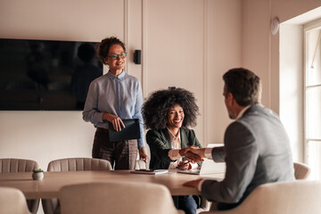 Professional Team Engaged in an Office Business Meeting