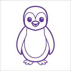 penguin on a white background