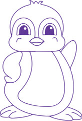 penguin on a white background