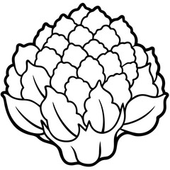Geometric Romanesco Vector Art