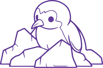 penguin on a white background
