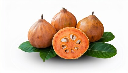 Bael Fruit Arrangement on Green Leaves