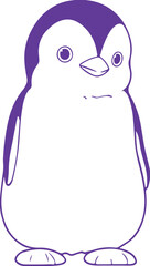 penguin on a white background