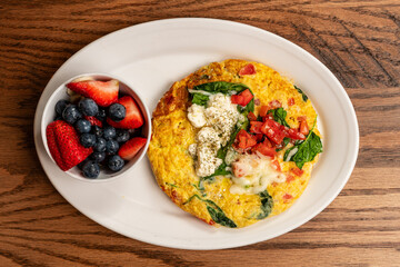 garden frittata with fresh fruit