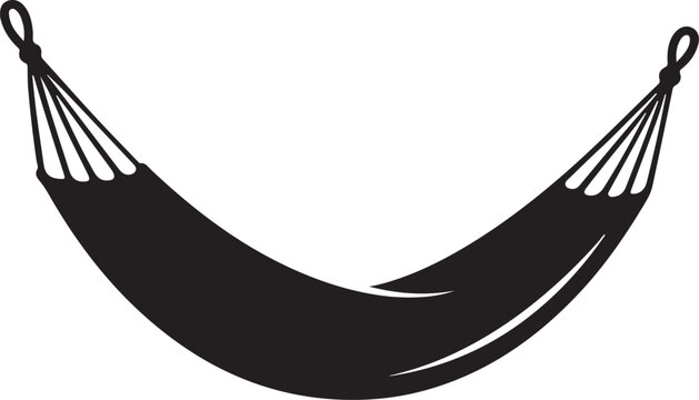black hammock silhouette, relaxing, leisure clip art preview