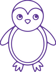 penguin on a white background