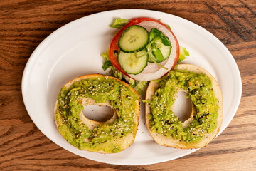 avocado toasted bagel