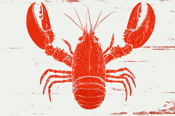 Vintage Lobster Illustration