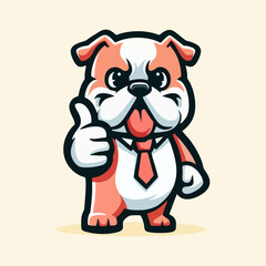 Bulldog Mascot Character Vector for Gaming Logo Illustration Animal Fierce Dog Head Aggressive Cartoon Angry Strong Fighter Pet Modern Team Badge Club Cool Vintage Digital Wild Icon