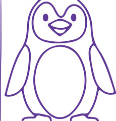 penguin on a white background