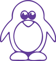 penguin on a white background