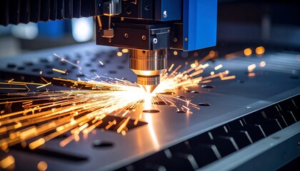 Metal Laser Cutting with Sparks