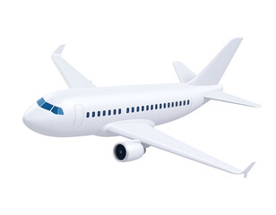 White passenger jet in flight