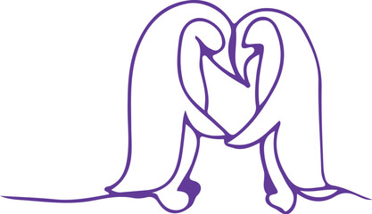 penguin on a white background