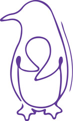 penguin on a white background