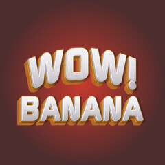 3D Text Wow Illustration vector art