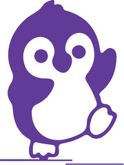 penguin on a white background
