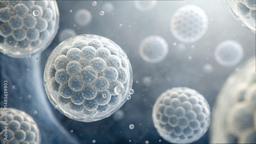 Poster detailed hydrogel cluster forming inside macro structure