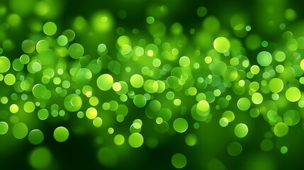 Fototapeta premium Abstract Image of Floating Green LED Lights Creating a Serene Atmosphere