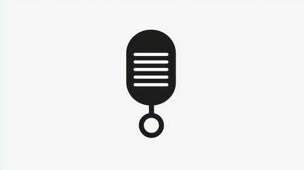 Minimalist voice recognition icon with a soundwave and a microphone symbol