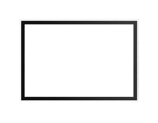 A simple, clean, white rectangle within a black and white frame
