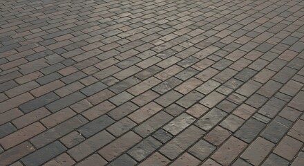 Detailed brick paving pattern