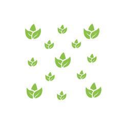 green leaf pattern background