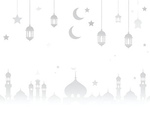 Islamic city skyline at night