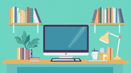 Online tutor video calling student, clean screen
