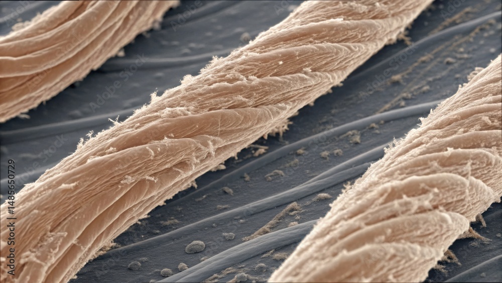 Poster close-up view of muscle fibers under high magnification gigapixel
