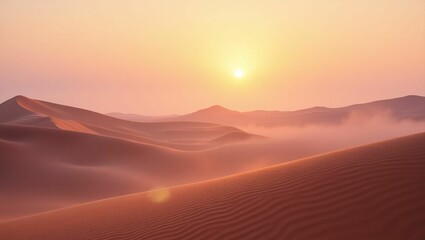 sunset in the desert