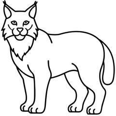 Arctic Lynx Outline Artwork