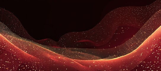 Red and Gold Flowing Fabric