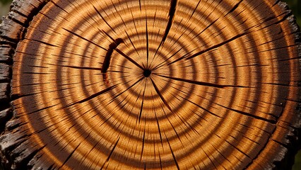 cross section of tree trunk showing growth