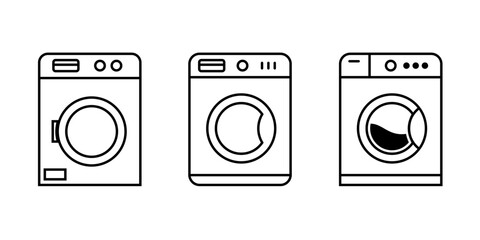 Washing machine icon design template. Trendy style, vector eps 10