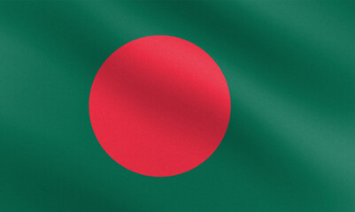 Flag of Bangladesh with paper texture and light. Vector illustration 