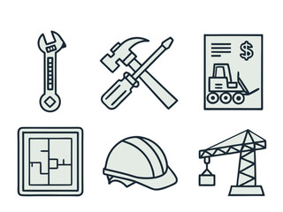 Home repair tools icon set vector illustration collection symbol design