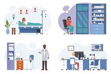 Business People and Technology Infographic Icons Set