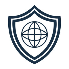 Design a professional vector logo featuring a stylized shield incorporating modern geometric shapes.  The logo should be elegant and versatile for corporate use.