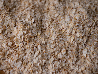 organic Instant Oatmeal or oat flakes pattern background.