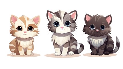 Obraz premium Vector Illustration of a Girl in a Cat Costume - Whimsical and Playful Character Design