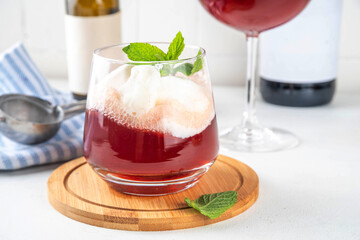 Wine Ice cream Floats cocktail