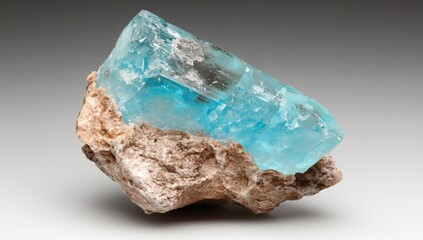 Azure crystal embedded in matrix