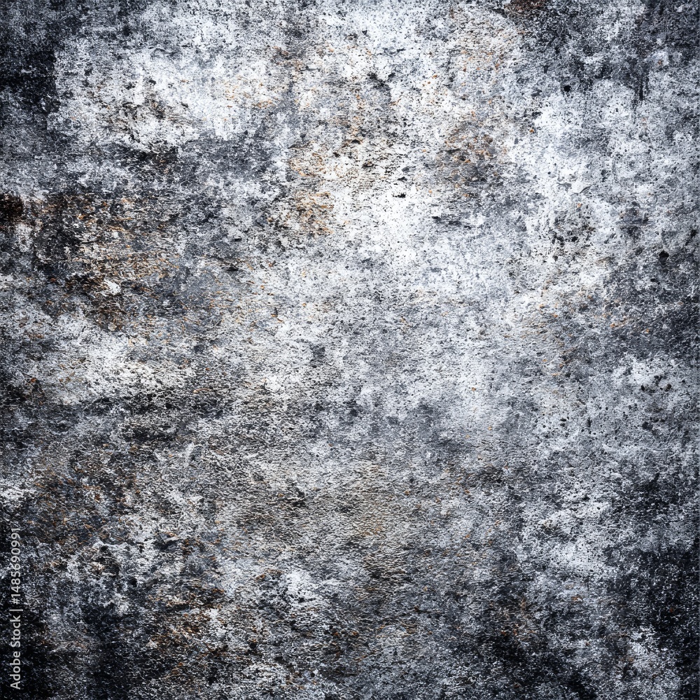 Aufkleber grungy and aged texture: a close-up of weathered concrete with white and black patches, perfect for 