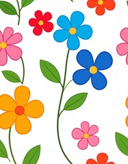 seamless background with flowers