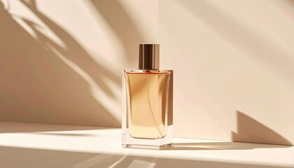 Elegant Rectangular Perfume Bottle Under Soft Light