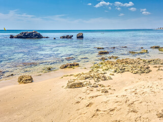 Landscape in a beach in Hammamet, Tunisia